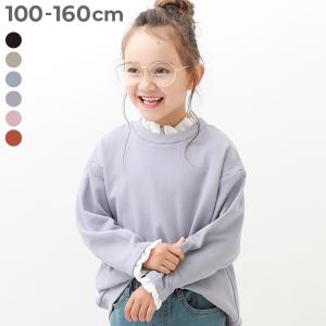 トレーナー トップス 綿100% 重ね着風フリル スウェットトレーナー キッズ 子供服 女の子  デビロック devirock