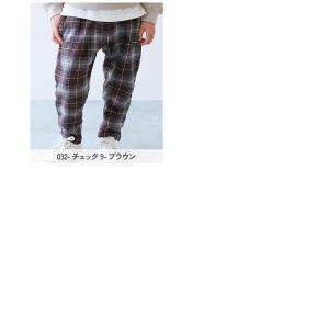 ウエストゴム 裏起毛 防寒 通園 通学 チェッ...の詳細画像4