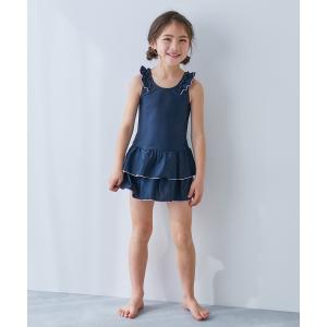 UVカット 女児 セパレート型 フリルスクール...の詳細画像4
