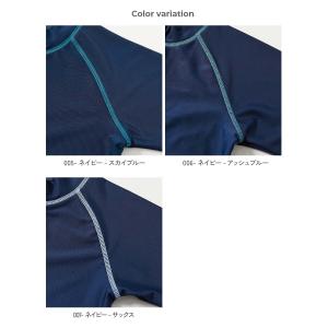 UVカット スクール用 長袖ジップラッシュガー...の詳細画像2