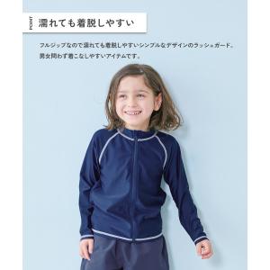 UVカット スクール用 長袖ジップラッシュガー...の詳細画像3