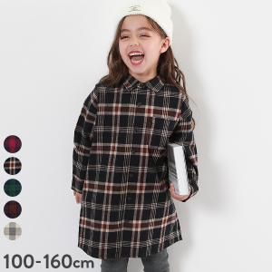 子供服 ネルシャツ ワンピースキッズ 女の子 長袖ワンピース ワンピース デビロック devirock｜devirockstore