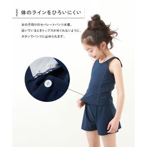 UVカット 女児 セパレートパンツ型 スクール...の詳細画像2