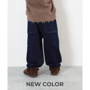 子供服 裏起毛 バルーン デニム パンツキッズ...の詳細画像5
