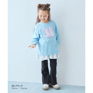 リブパンツ ロングパンツ 長ズボン ボトムス ...の詳細画像3