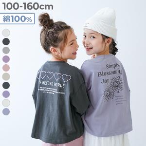 ロンT トップス 綿100％ デビラボ ガールズ ボリュームスリーブ プリント袖リブ 長袖Ｔシャツ キッズ 子供服 女の子  デビロック devirock