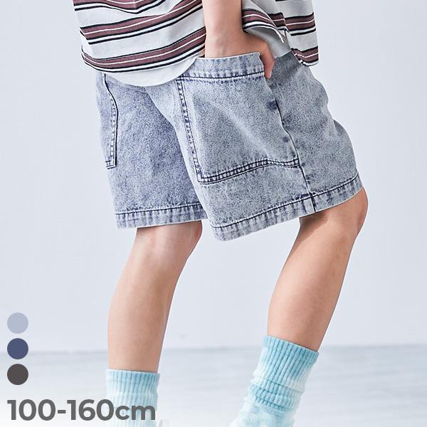 半ズボン 短パン ウエストゴム デニムパンツ ショートパンツ ボトムス ダッドポケット ライトオンス...