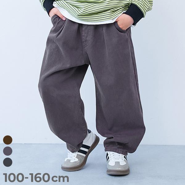 ツイル 綿100% コットン ウエストゴム ロングパンツ 長ズボン ボトムス ヴィンテージ風 ルーズ...