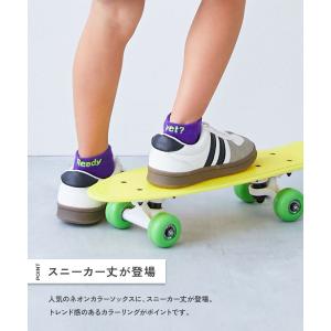 靴下 3足セット ネオンカラー メッシュ切り替...の詳細画像2