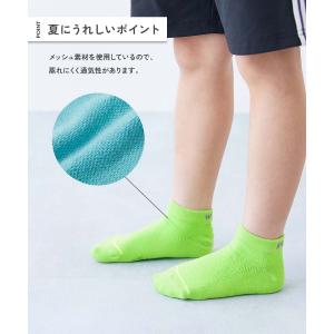靴下 3足セット ネオンカラー メッシュ切り替...の詳細画像3
