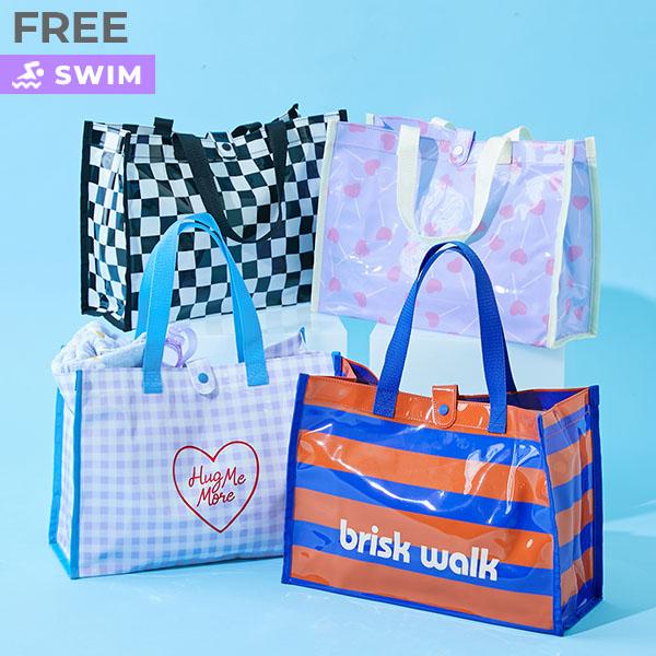 プールバッグ ビーチバッグ プールグッズ 水泳 海水浴 中身が見えにくい 総柄プールバッグトート キ...