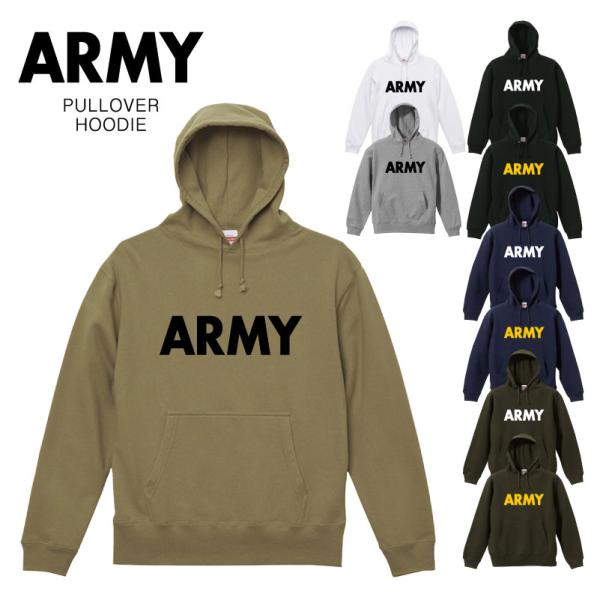 ARMY ミリタリー プルオーバーパーカー 裏パイル トップス メンズカジュアル  イベント ユニフ...