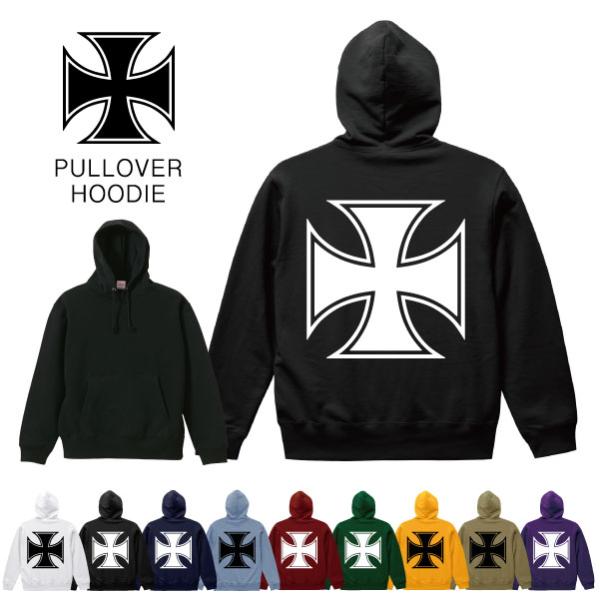 アイアンクロス トップス プルオーバー パーカー 裏パイル ユナイテッドアスレ メンズカジュアル モ...