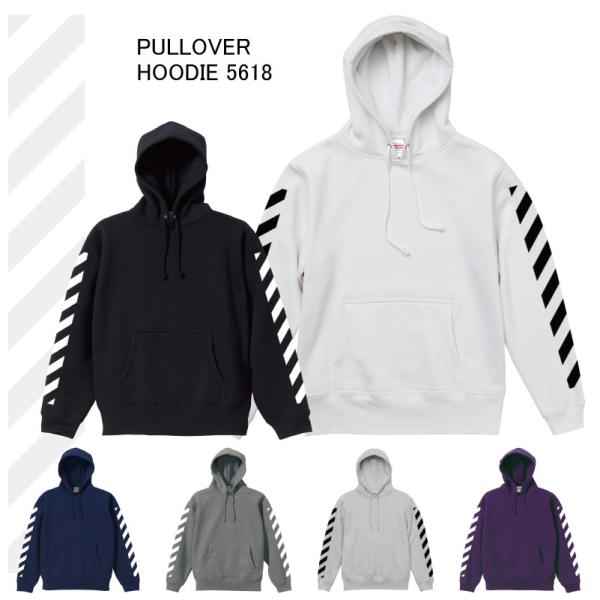 袖プリント ボーダー トップス プルオーバーパーカー 裏起毛 メンズカジュアル スケーター ストリー...