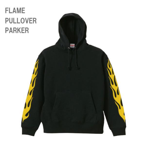 袖プリント フレイム柄 プルオーバー パーカ メンズカジュアル スケーター ストリート 5214