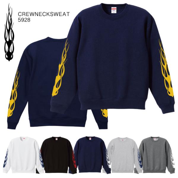 イグニス ファイヤー 裏起毛 クルーネックスウェット 袖プリント トップス メンズカジュアル 592...