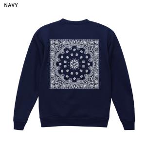 クルーネックスウェット 裏起毛 ペイズリー バ...の詳細画像3