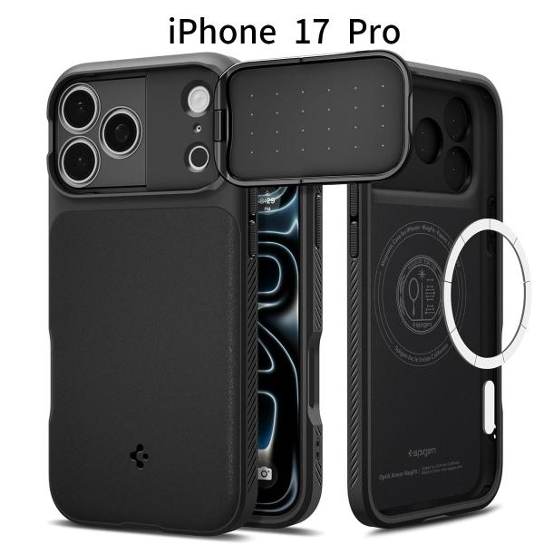 iPhone 17 Pro ケース|MagSafe対応 スライド式レンズカバー 耐衝撃