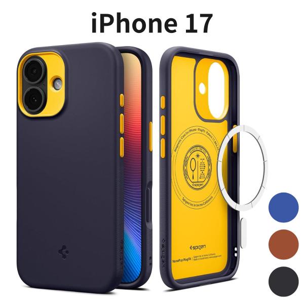 iPhone 17 ケース MagSafe対応 Spigen 米軍MIL規格 ストラップホール付 ナ...