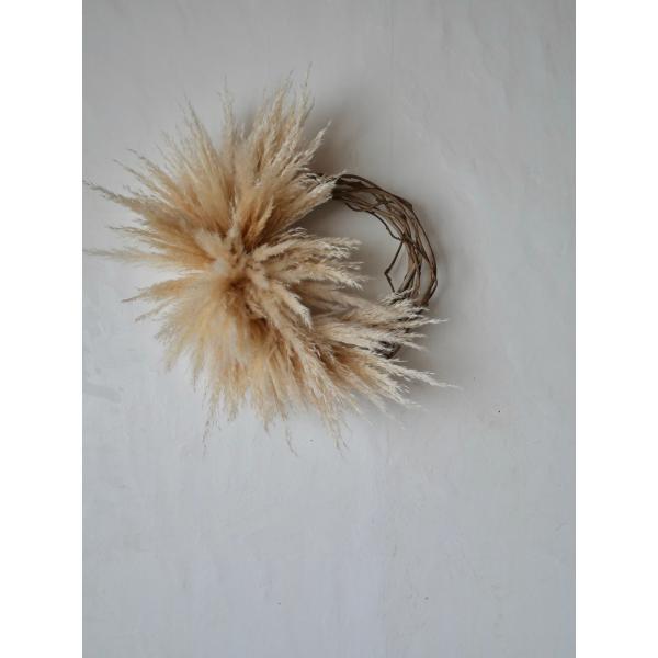 ドライフラワースリース 　インテリアフラワー　パンパスグラス