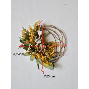 春色ナチュラルドライフラワーリース |壁掛けイ...の詳細画像4