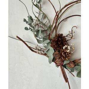 ドライフラワースリース インテリアフラワー 木...の詳細画像2