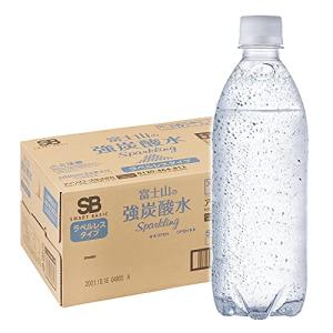 Smart Basic(スマートベーシック) 炭酸水 ラベルレス 500ｍl ×24本 富士山の強