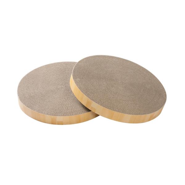 猫壱 バリバリボウルタワー交換用つめとぎ 2個パック ライトブラウン