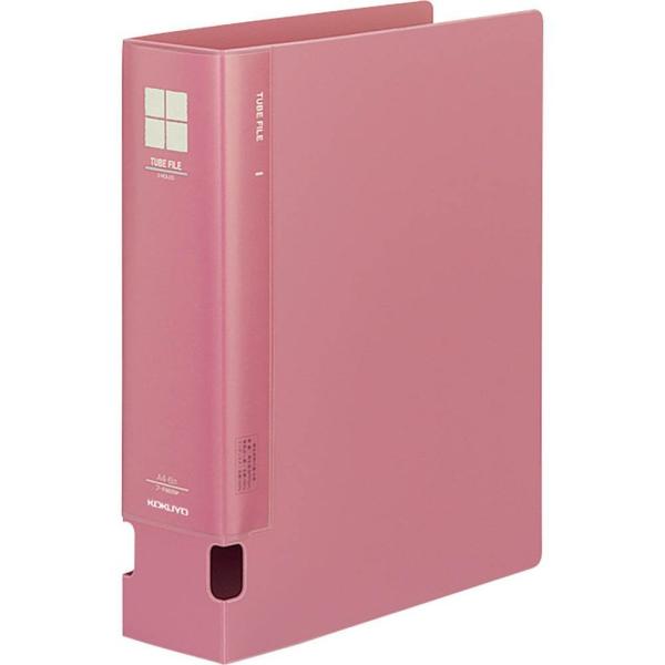 コクヨ ファイル チューブファイル 発泡PP表紙 A4 2穴 600枚収容 ピンク フ-F660