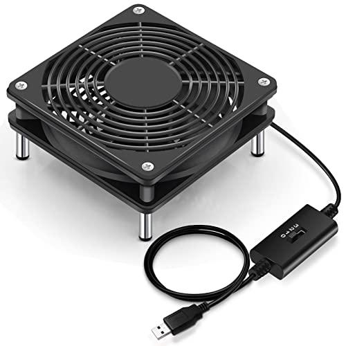 Mauknci 冷却ファン 12cm 静音 風量調整可 USB ファン 5V 長時間稼働 小型PC/...