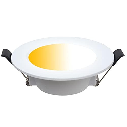 LEDダウンライト 調光 調色 60W形相当(電球色、昼光色、昼白色),φ80 6W LED埋め