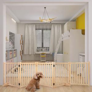 木製犬用ゲートペットフェンス、折り式バリア、ペット用家具フェンス 、安全柵