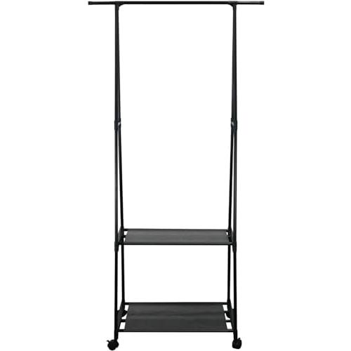 トレードワン ハンガーラック 2段 移動式 棚 軽量 鞄置き 帽子掛け パイプハンガ