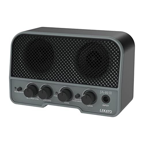 LEKATO ミニギターアンプ エレキギターアンプ 2つサウンドチャンネル 5W Bluetoo