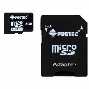 PRETEC MICRO SDHC メモリカード 8GB｜dgmode