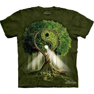 【THE MOUNTAIN】【キャラクター・イラスト Tシャツ】(太極図×ツリー) Yin Yang Tree【Mサイズ】｜dgmode