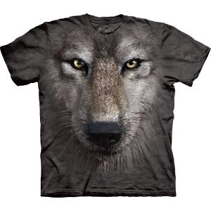 【THE MOUNTAIN】【動物 顔 Tシャツ】(オオカミ×フェイス) Wolf Face【Sサイズ】｜dgmode