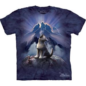 【THE MOUNTAIN】【動物 Tシャツ】(オオカミ×マウンテン) Leader of The Pack【Lサイズ】｜dgmode