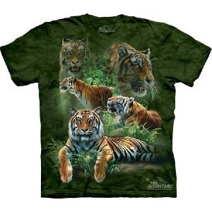 【THE MOUNTAIN】【動物 Tシャツ】(ジャングル×虎) Jungle Tigers【Sサイズ】｜dgmode