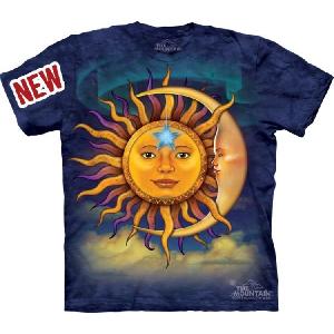 【THE MOUNTAIN】【キャラクター・イラスト Tシャツ】(太陽×月) Sun Moon【Lサイズ】｜dgmode