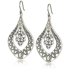 [ラッキーブランド] Lucky Brand Silver Filigree Oblong Earrings ジュエリー [並行輸入品]の商品画像