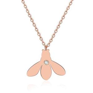 ネックレス ハチレディースアクセサリー 18Kピンクゴールドコーティング 女の子 恋人 誕生日プレゼント ギフトBOX付き