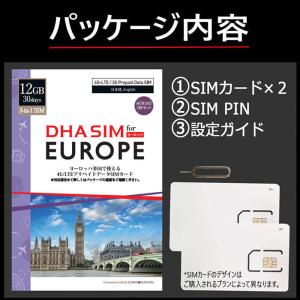ヨーロッパ simカード 12GB30日(6G...の詳細画像1