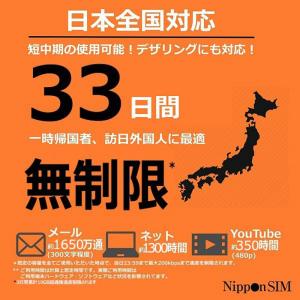 プリペイドsim 日本 simカード 33日間...の詳細画像3