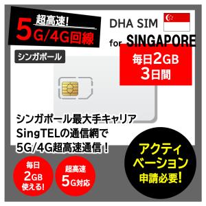 シンガポール simカード 3日間 毎日2GB...の詳細画像1