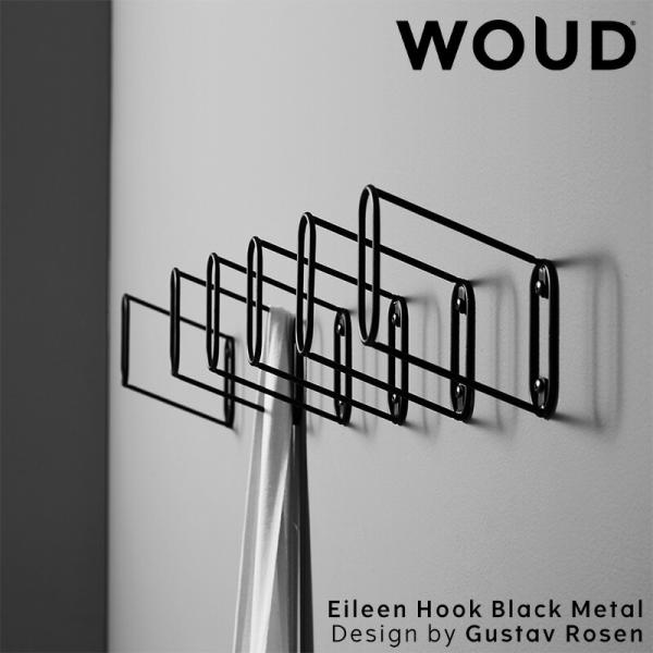 【公式】 北欧 WOUD ウッド アイリーンフック ブラックメタル【Design by Gustav...