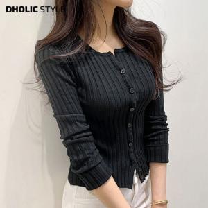 カーディガン 羽織 カーデ ニット ラウンドネック クルーネック