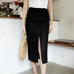 ミディアム スカート ミディ丈 無地 シンプル 大人 リネン セットアップアイテム 夏