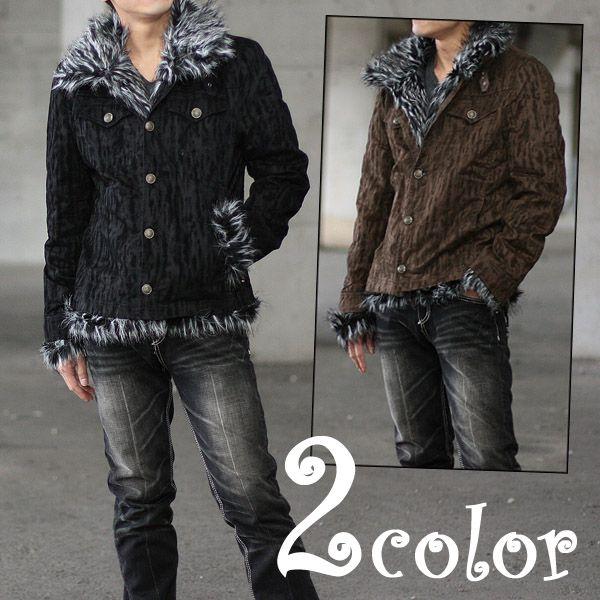 SPINASH ライナーファー斑フロッキー加工ジャケット