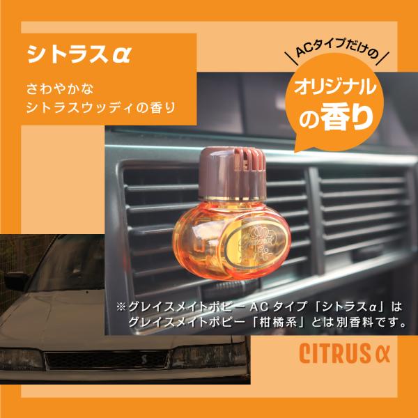 グレイスメイトポピーACタイプ(GRACE MATE POPPY AC) シトラスα　車用芳香剤 1...